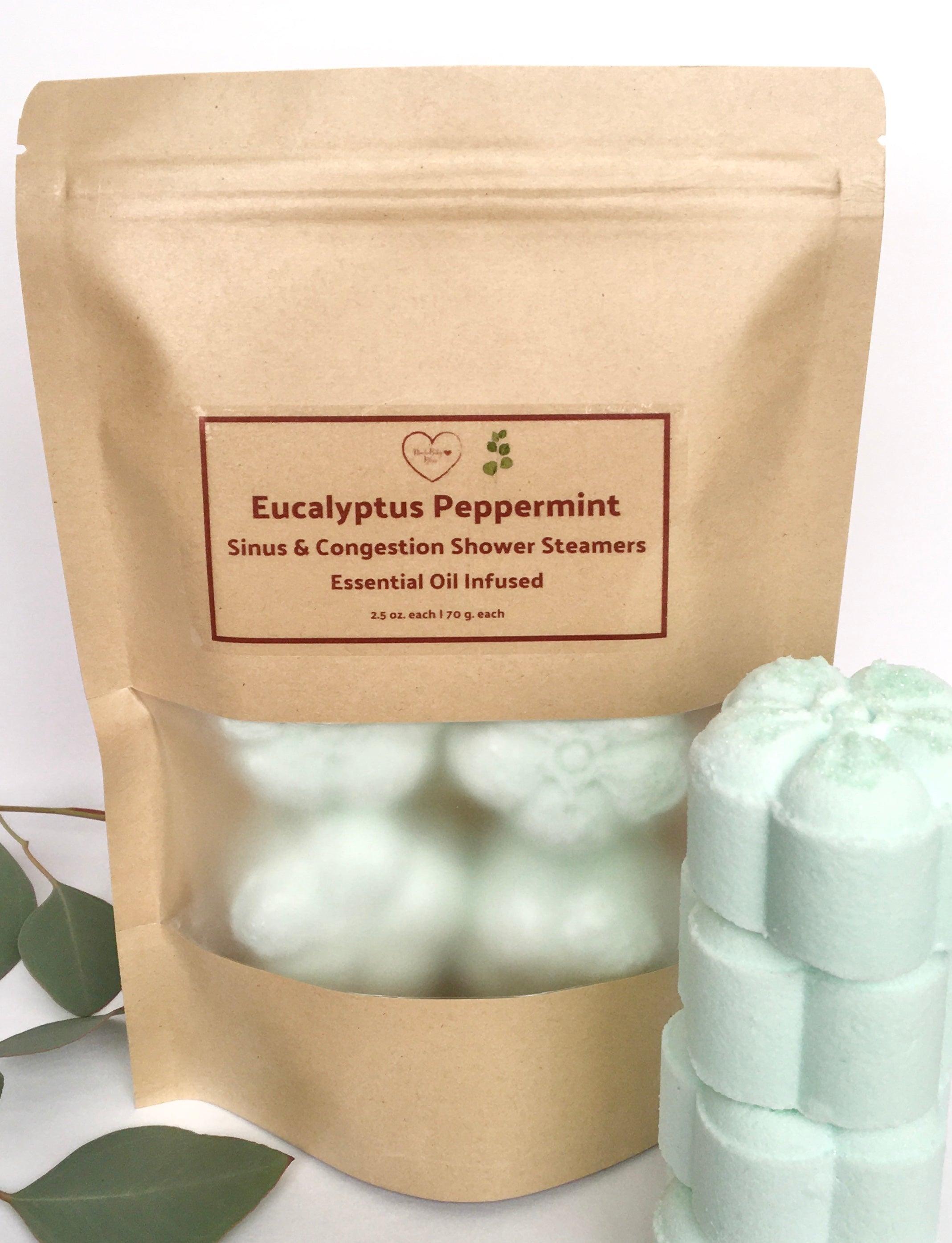 Eucalyptus Peppermint Shower Steamers | Sinus & Congestion - 4 pack |  8 pack