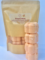 Load image into Gallery viewer, Peach Mint Shower Steamers | Uplift &amp; Sooth | 4 pack |  8 pack
