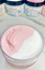 Load image into Gallery viewer, Raspberry Creamsicle Foaming Shower Frosting | Whipped Soap and Sugar Scrub | Sugar Scrub
