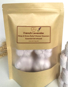 French Lavender Shower Steamers | Stress Relief - 4 pack | 8 pack